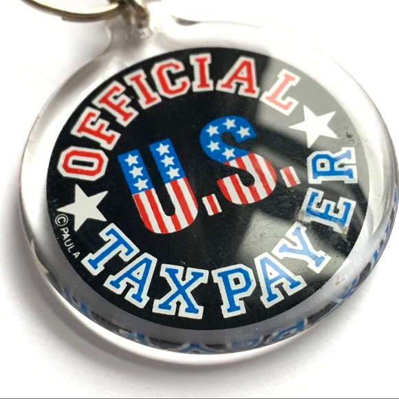 Vintage U.S. TAXPAYER Large Keychain ornament - Picture 2 of 2